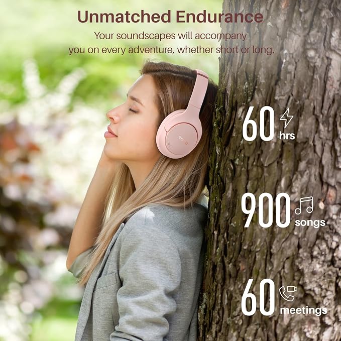 TOZO HT2 Hybrid Active Noise Cancelling Headphones, Wireless Over Ear Bluetooth - Image 8