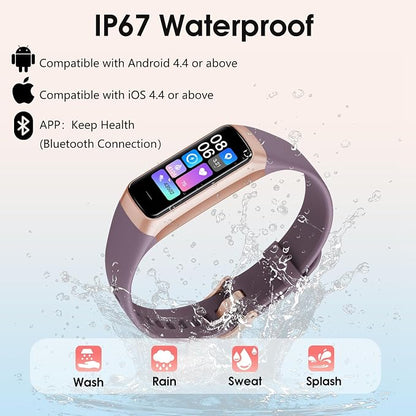 Fitness Tracker, 24/7 Heart Rate Blood Oxygen Blood Pressure Body Temp Monitor - Image 7