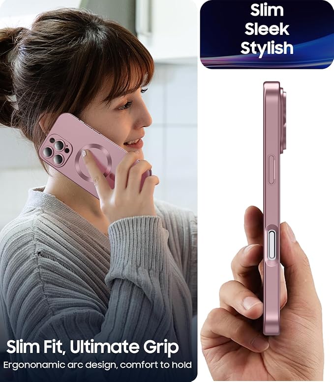Magnetic for iPhone 16 Pro Max Case Slim Soft Silicone Bumper Shockproof - Image 7