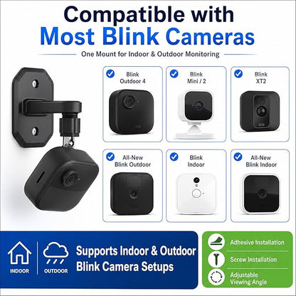 2Pack Adhesive Wall Mount Adjustable Security Wall Mount Bracket - Image 2