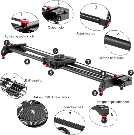 GVM Motorized Camera Slider, Automatic Round Trip, Tracking Shooting and 120 - Image 2