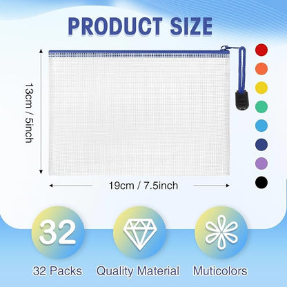 Jetec 32 Pcs Mesh Zipper Bags Toy Storage Bikini Organizer Bag Bolsas Para - Image 2
