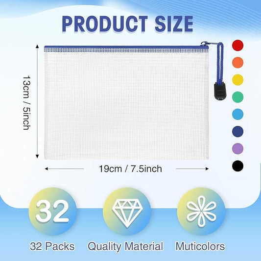 Jetec 32 Pcs Mesh Zipper Bags Toy Storage Bikini Organizer Bag Bolsas Para - Image 2