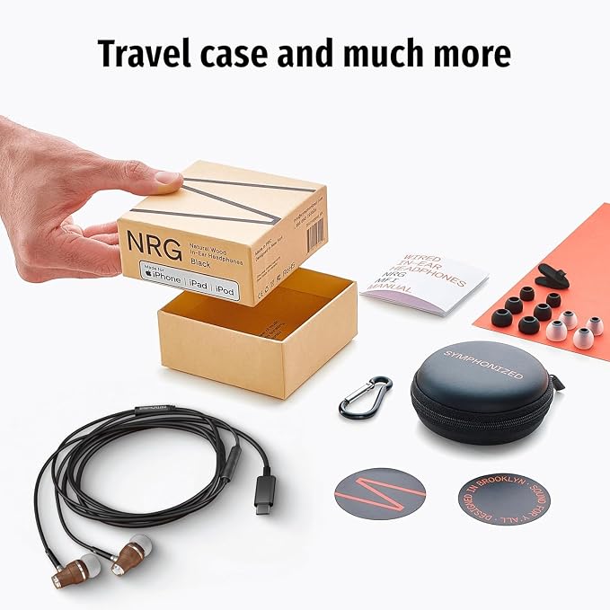 Symphonized Premium Wooden iPhone Earphones Wired Deep Bass Sound, 3D Sound - Image 6