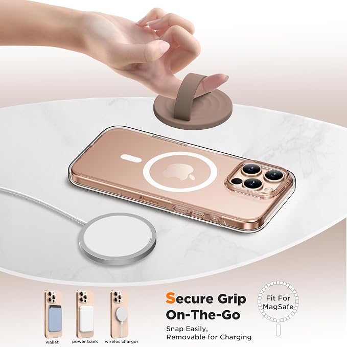 Magnetic Phone Ring Grip Holder, Silicone Finger Loop Grip, Compatible - Image 4