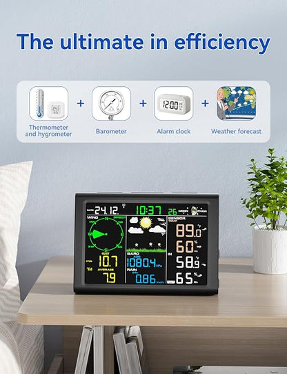 Wireless Weather Station with Outdoor Wireless Sensor, Radio Controlled Clock - Image 2