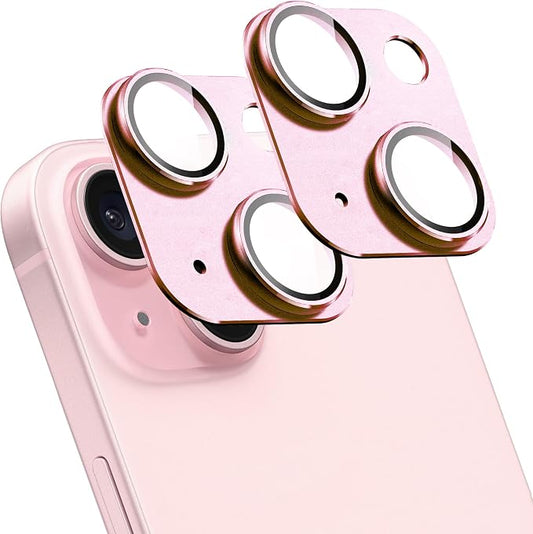 2 Pack Camera Lens Protector for iPhone 15 / iPhone 15 Plus, AR Tempered Glass by SHANG+PIN+JIA