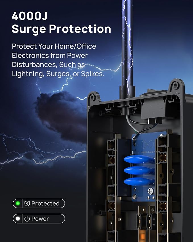 TROND Surge Protector Power Strip 15 ft Cord - Image 3
