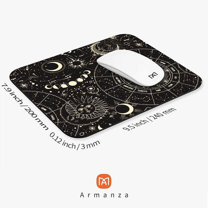 Square Mouse Pad Moon Sun, Personalized Premium-Textured Custom Mouse Mat Design - Image 2