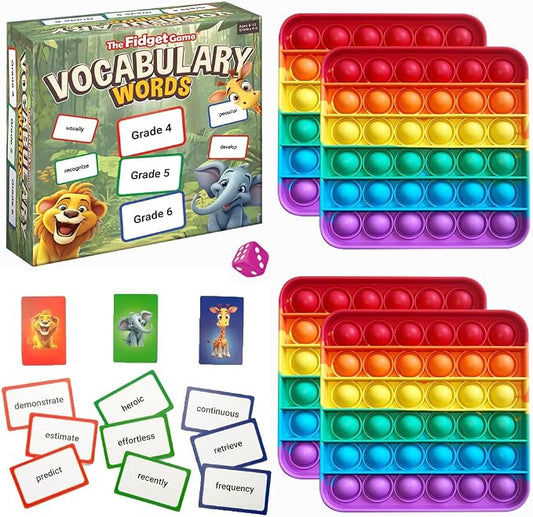 THE FIDGET GAME Vocabulary Words, Flash Card Game, Grade 4-6, Ages 9-12 by TheFidgetGame