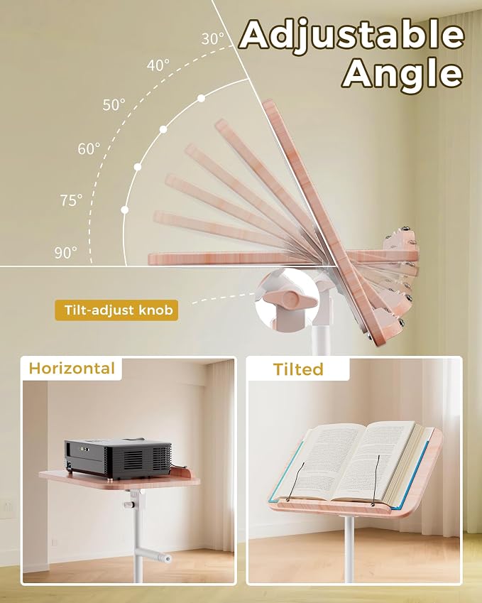 Laptop Stand Floor, Tablet Floor Stands Adjustable Height, Tall Laptop Podium - Image 4