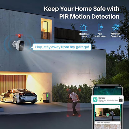 Vicohome Security Cameras Wireless Outdoor, 2K Battery Powered WiFi Cameras - Image 4