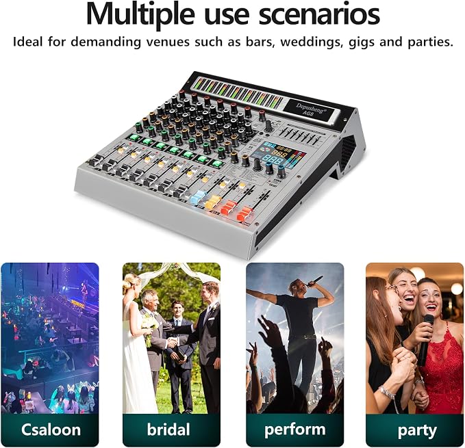 Depusheng AG8 Professional audio mixer 8 Channel - Image 7