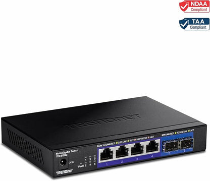 TRENDnet 6-Port Unmanaged Multi-Gig Switch, 4 x 2.5GBASE-T Ports, 2 x 10G SFP+ - Image 10