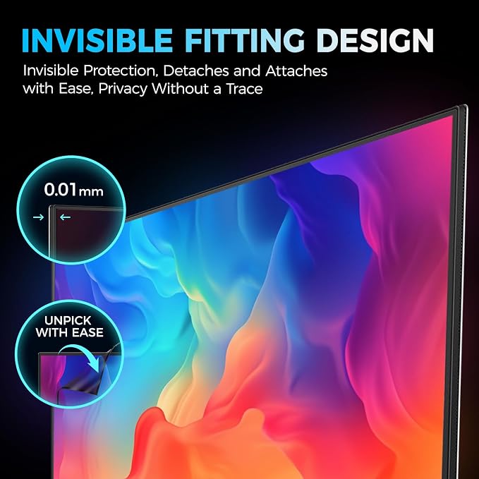 2 Pack Hidden Design Magnetic Computer Privacy Screen Filter 27 inch - Image 3