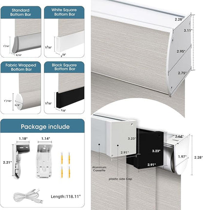SmartWings Motorized 100% Blackout Shades Blinds, Custom Size, Cordless Window - Image 4
