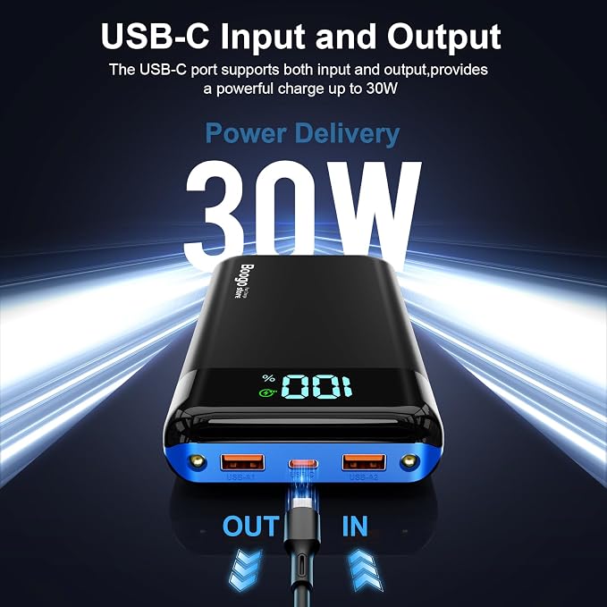 Portable Charger Power Bank 52800mAh Powerbank PD 30W and QC 4.0 Fast Charging - Image 2