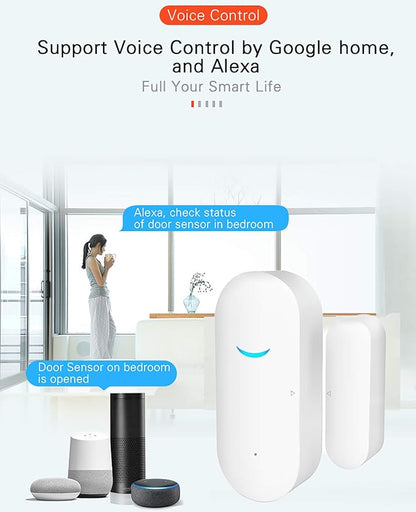 Tuya WiFi Door Sensor: Wireless Security Alarm, Compatible - Image 3