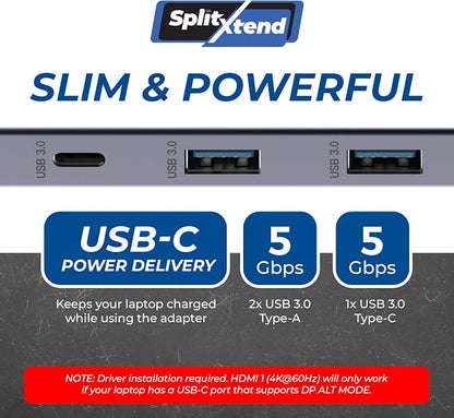 OREI SplitExtend Laptop Docking Station 3 Monitors - Image 4