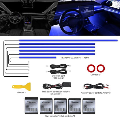 RGB Acrylic Interior Car LED Strip Light - Image 2
