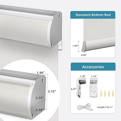 SmartWings Motorized Roller Shades 5% Openness Work - Image 7