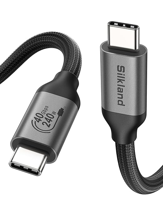 Silkland USB 4 Cable for Thunderbolt 4 Cable 3.3FT, 40Gbps Data Sync, 8K/5K USB by Silkland