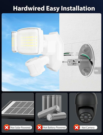 Onforu 32W 3200LM Smart Outdoor Security Light, WiFi Motion Sensor Flood Light - Image 8