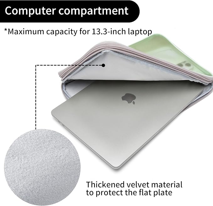 CONMOTO Laptop Case Sleeve, 13 inch 15inch Computer Carrying Bag Laptop Sleeve - Image 6
