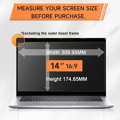 Nano Laptop Privacy Screen 14 Inch 16:9, No Glue Computer Monitor Privacy Shield - Image 5