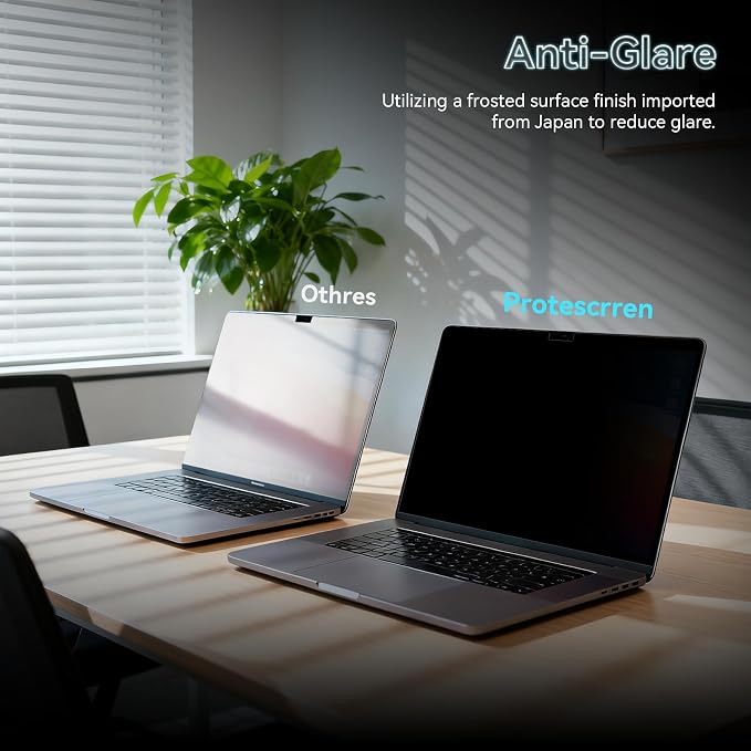360° Privacy Screen for MacBook Pro 16 Inch, 4 Way Privacy Anti Glare Blue - Image 4