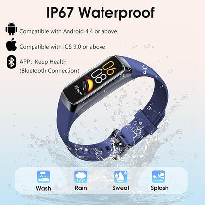 Fitness Tracker, 24/7 Heart Rate Blood Oxygen Blood Pressure Body Temp Monitor - Image 7