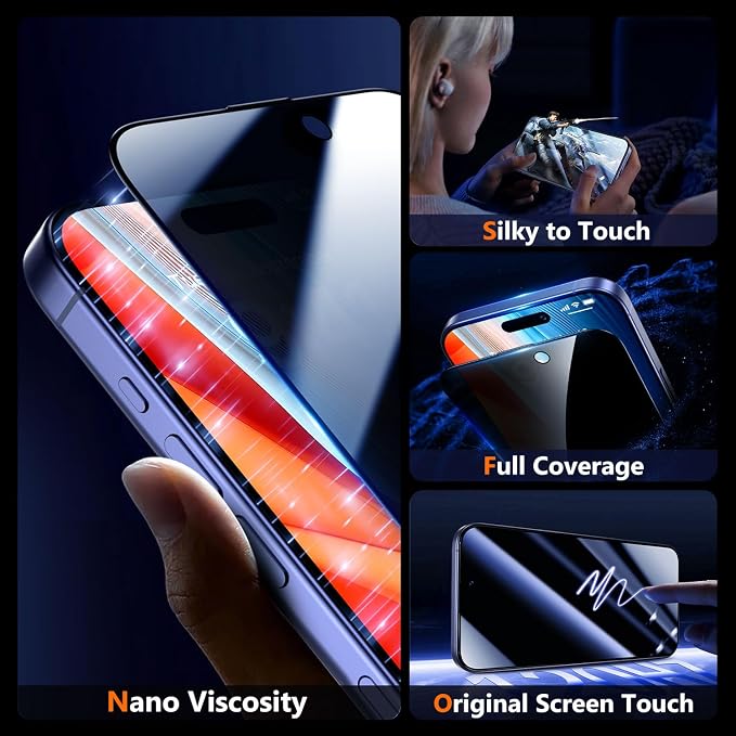 UniqueMe for iPhone 16 / iPhone 15 Privacy Screen Protector - Image 7