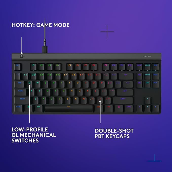 Logitech G515 TKL Wired Low Profile Gaming Keyboard, Fully Customizable RGB - Image 7