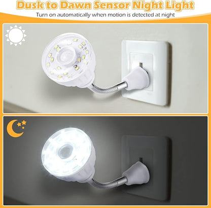 Yahenda 3 Pack Motion Activated LED Night Light Plug in Smart Dusk Dawn Sensor - Image 4
