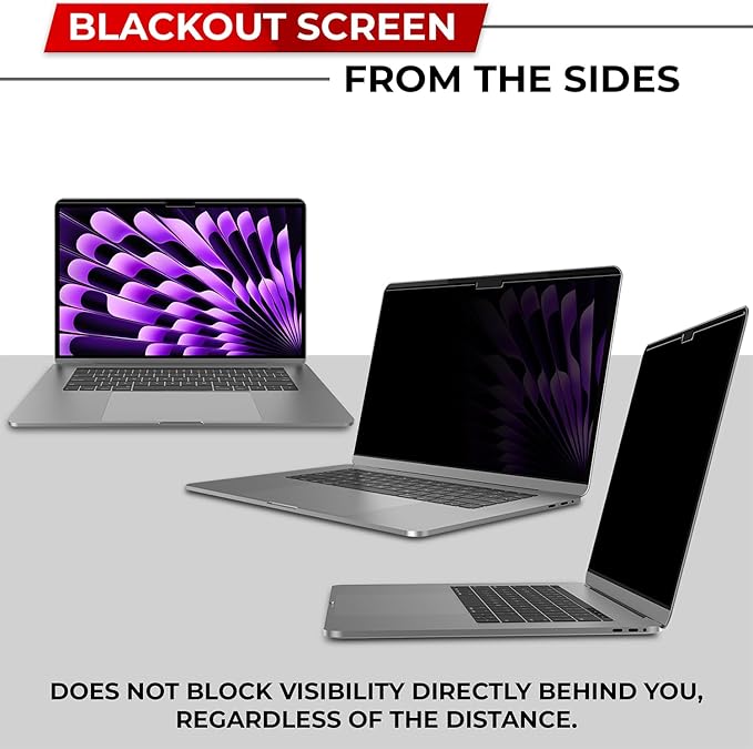Magnetic Privacy Screen for MacBook Air 15 Inch Removable Laptop Privacy Filter - Image 4