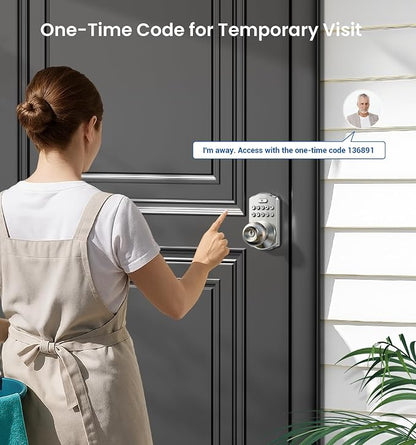 Veise KS03 Keypad Door Knob Lock, Keyless Entry Digital Lock - Image 5