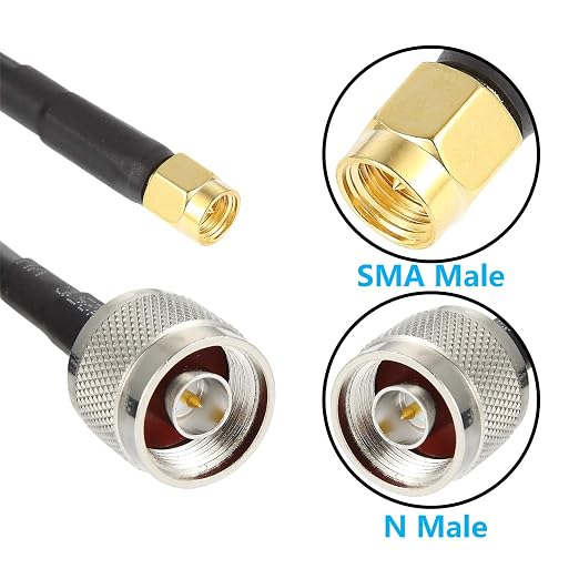 10ft N Male to SMA Male Cable, SMA to N Cable 50 ohm Ultra Low Loss KMR240 - Image 7
