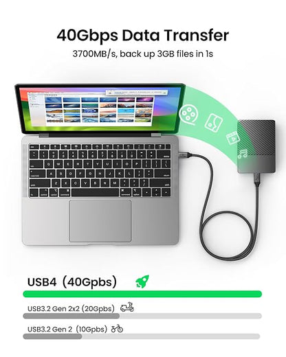 Silkland USB 4 Cable for Thunderbolt 4 Cable, 40Gbps Data Transfer, 240W Fast - Image 3