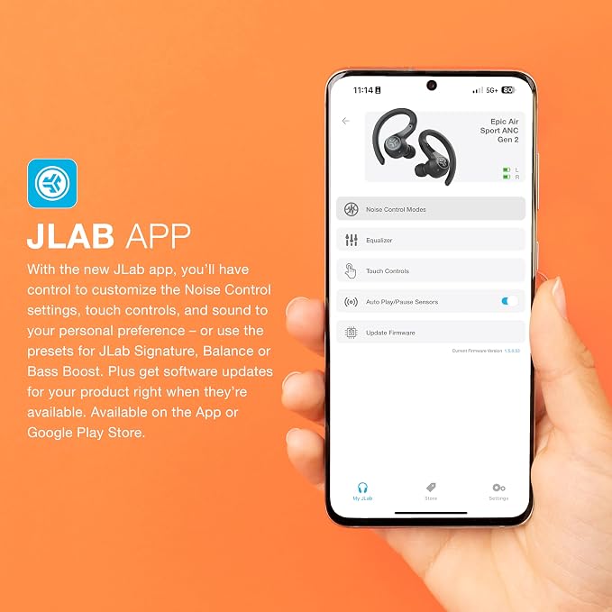 JLab Epic Air Sport ANC Gen 2 True Wireless Bluetooth Earbuds, Headphones - Image 4