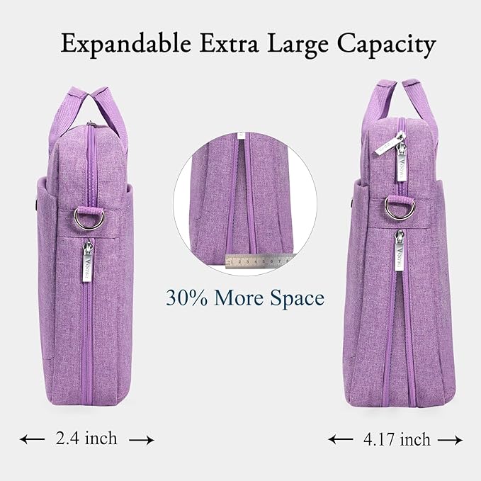 Voova Laptop Bag Case 17 17.3 Inch Computer Sleeve Messenger Bag - Image 3