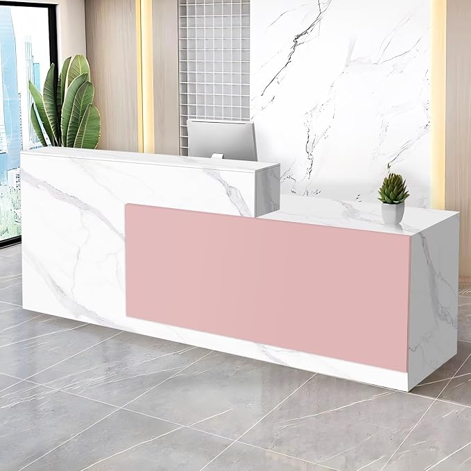 Reception Desk with Counter Modern Checkout Counter with Lockable Drawer by Unknown