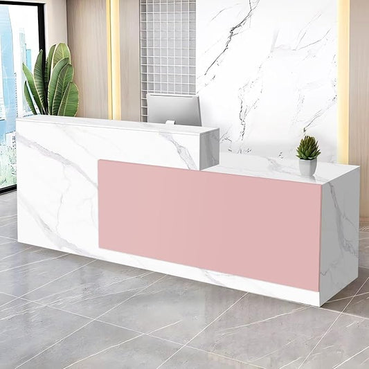 Reception Desk with Counter Modern Checkout Counter with Lockable Drawer by Unknown