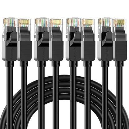 Cat 6 Ethernet Cable 3 ft, Indoor/Outdoor High Speed 10Gbps Internet Cable by Unknown