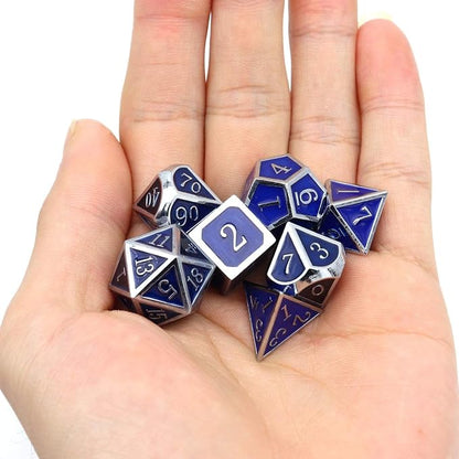 Haxtec Heat Sensitive Metal DND Dice Set Color Changing Metal Dice Temperature - Image 7