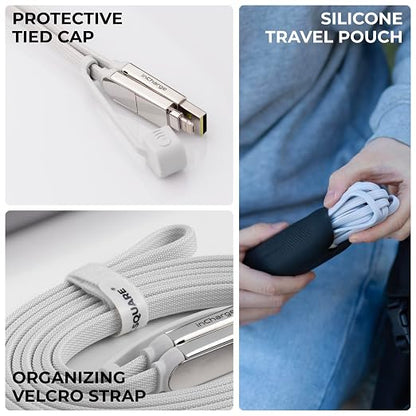 Rolling Square inCharge XL 6-in-1 Multi Charging Cable, Portable USB and USB-C - Image 6