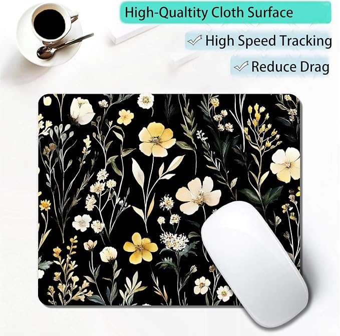 Wildflowers Aesthetic Floral Custom Mouse Pad - Image 3