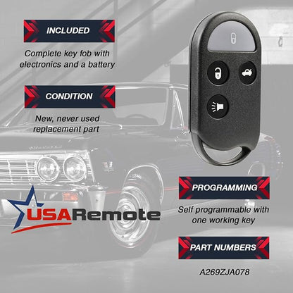 Car Key Fob Keyless Entry Remote fits 1995 1996 1997 1998 1999 Nissan Maxima & - Image 3