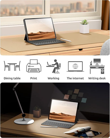 YSAGi Leather Desk Protector, Office Mat, Large Mouse Pad, Non-Slip PU Leather - Image 6