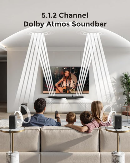 ULTIMEA 5.1.2ch Sound Bar with Dolby Atmos, Surround Sound System - Image 2