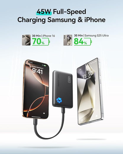 INIU Portable Charger, Ultra Slim 10000mAh 45W PD Power Bank, USB C in&Out Fast - Image 3